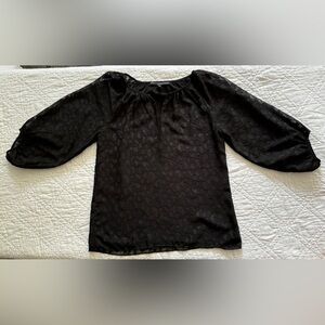 White House Black Market Black Blouse